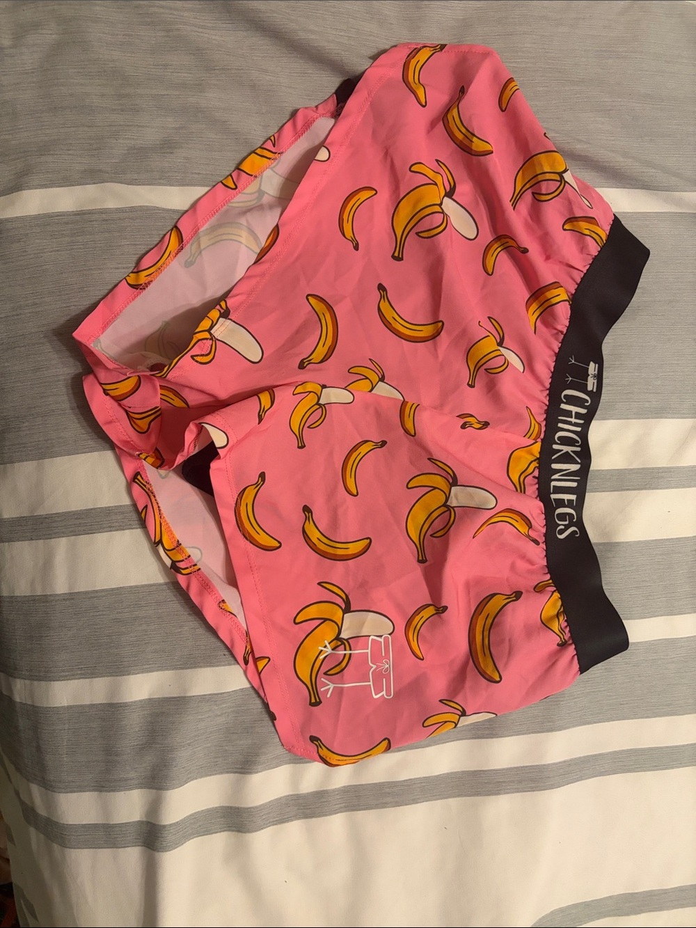 ChickNlegs Pink Banana-Print Shorts